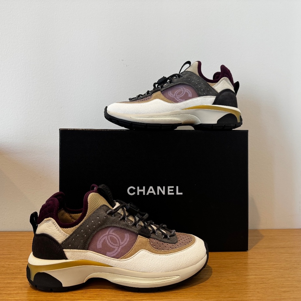 Chanel 22B Sport Speed Trail Sneakers Sz 37